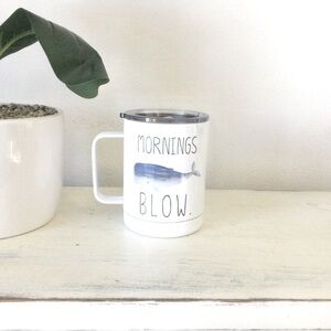 “Mornings Blow” New in Box Travel Coffee Mug
